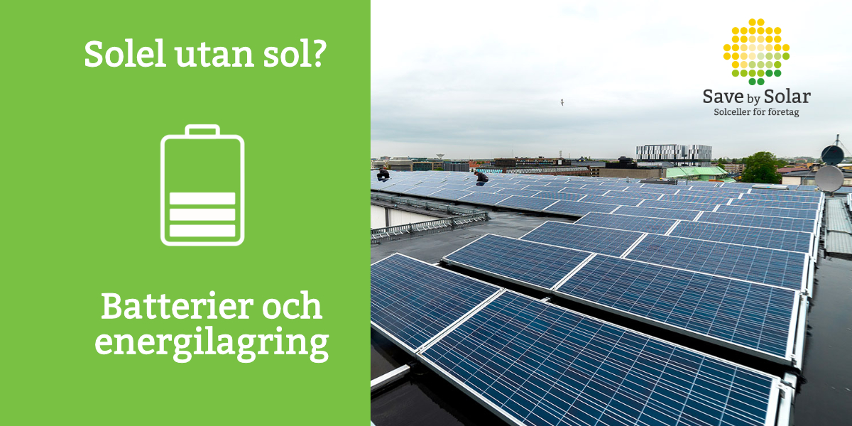 energilagring batteri solceller solenergi för företag