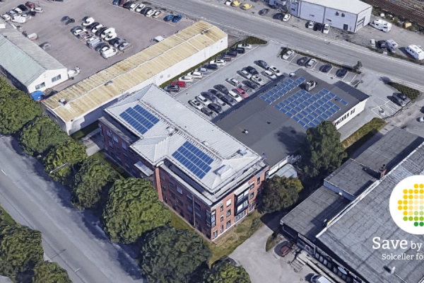 Save by Solar har installerat solceller åt fastighetsbolaget Castellum på fastigheten Kungsängen 35:3 i Uppsala.